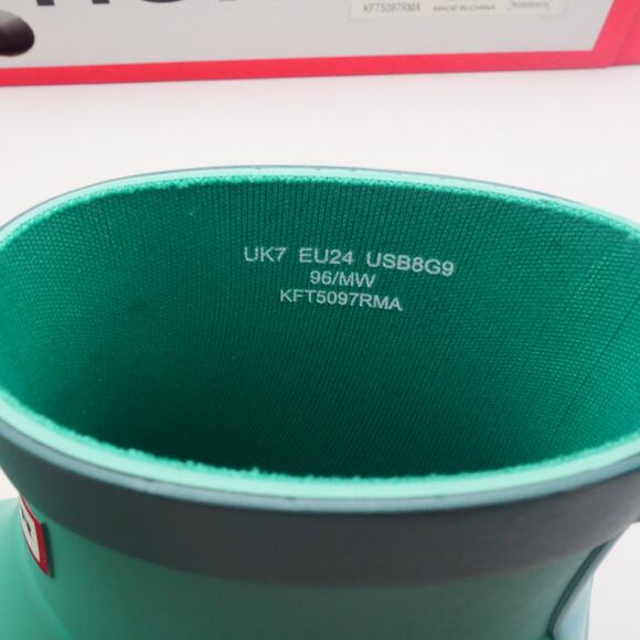 NEW Hunter Play Boots Little Kids Toddler Size 8 Thrum Green Teal UK 7 - Picture 3 of 12